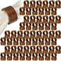 Zhehao 100 Pcs Wood Napkin Rings Bulk Acacia Brown Table Napkin Holder Buckles by Zhehao