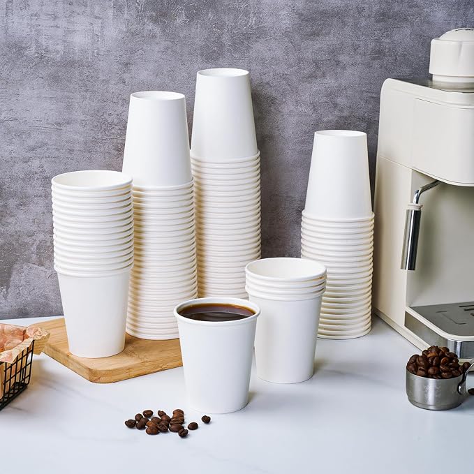 TV TOPVALUE 8 oz Paper Coffee Cups, Drink Dispensers - Image 5