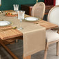 NEWISHER Farmhouse Rustic Faux Linen Solid Flaxen Table Runner 13x48inch | by Newisher