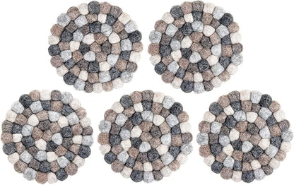 Round Felt Ball Coasters - Image 5