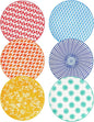 Ceramic Salad Plates Set - 8.5 Inch Round Porcelain Dinner Dishes for Dessert Pasta Appetizer Sandwich - Scratch Resistant, Microwave Dishwasher Safe - Set of 6 - Assorted Colors