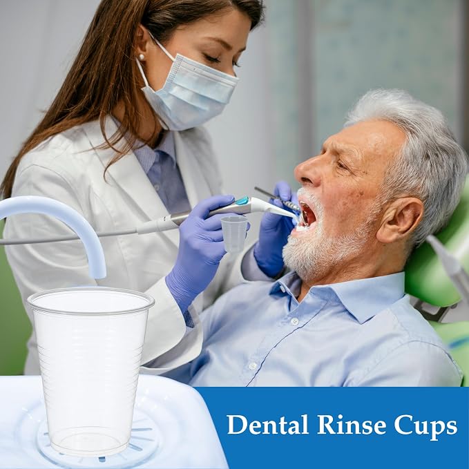 Henry Schein 5 Oz Plastic Disposable Dental Cups, 1000 Ct | Embossed Grip - Image 3