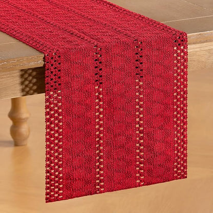 Boho Table Runner Summer Farmhouse Rustic Dining Dresser Scarf Home Decor | - Image 4