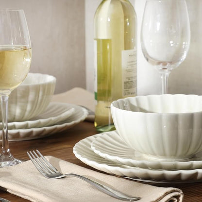 Gibson Elite Peach Orchard 12-Piece New Bone China Dinnerware Set Service - Image 5