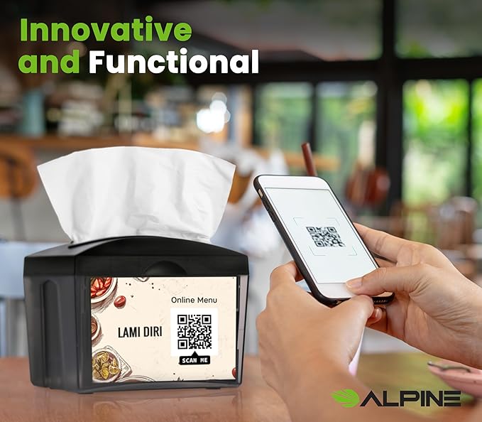 Alpine Tabletop Commercial Napkin Dispenser Restaurant Napkin Holder - Image 7