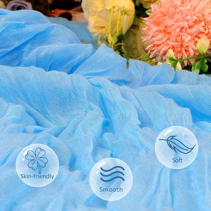 12 Pack Baby Blue Cheesecloth Table Runner 35 x 120 Inch | Boho Gauze Cheese - Image 4