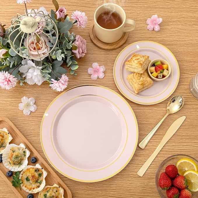 350PCS Pink Disposable Plates - Image 7