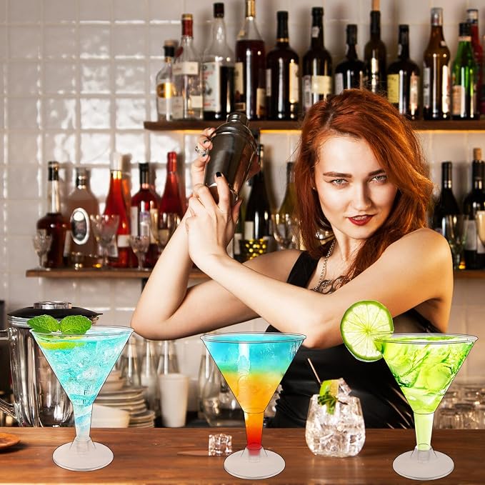 50 Pack 7 oz Plastic Martini Glasses - Image 5