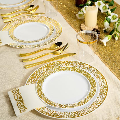 FOCUSLINE 175 Ct Gold Dinnerware Set - Image 5