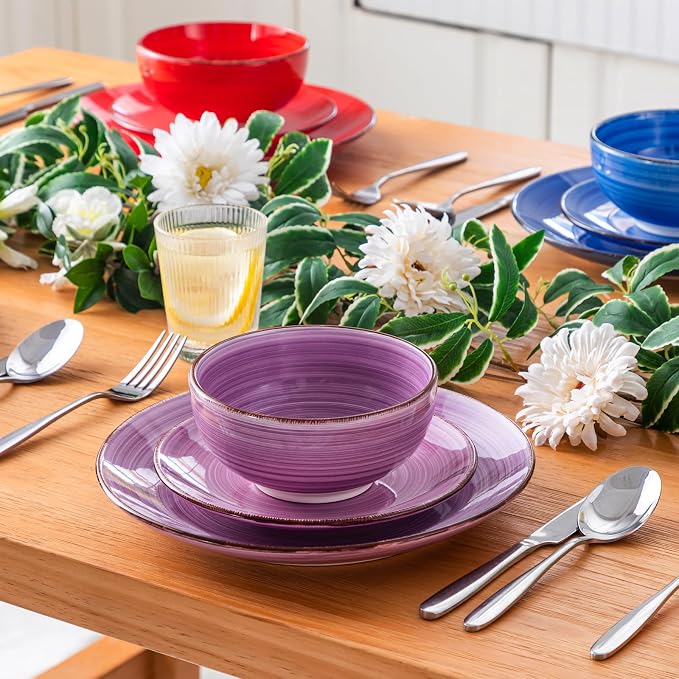 vancasso Bonita Dinnerware Set Multicolor Stoneware 18 Pieces Service - Image 6