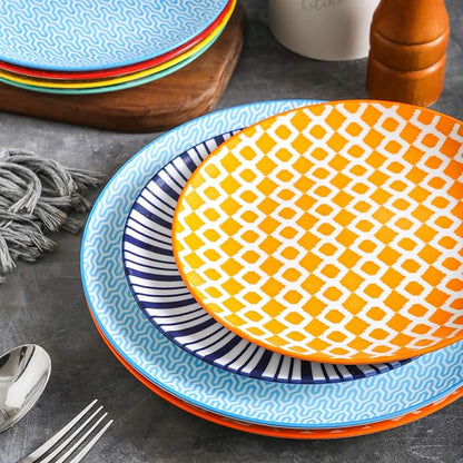 Selamica 10 inch Porcelain Dinner Plates, Large Size Serving Plate - Image 6