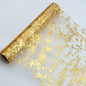 Snowkingdom Glitter Metallic Gold Table Runner 11"x108" Thin Mesh Sparkle by Snowkingdom