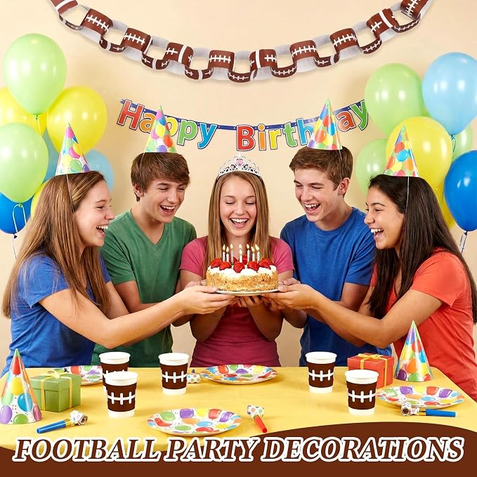 FoldTier 300 Pcs Football Paper Napkin Rings Bulk Disposable Sports Napkin - Image 5