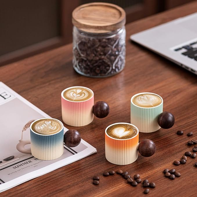 Ceramic Mini Espresso Cups Demitasse Cups - Image 3
