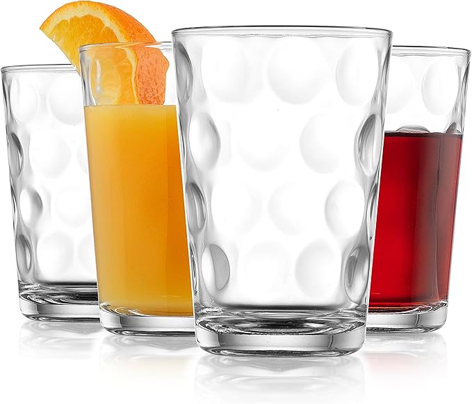 Home Essentials Juice Glasses Set Of 4 Water Tumbler Glasses Cups 7 oz Uses - Image 6