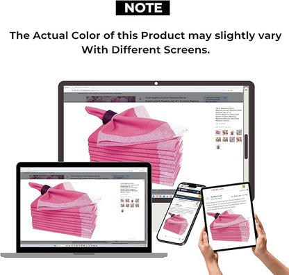 Bedding Craft Cotton Cloth Dinner Napkins Set of 12 – 20x20 Pink Multi Double Hemstitched – Machine Washable Fabric Napkins for Weddings, Parties & Dining Tables