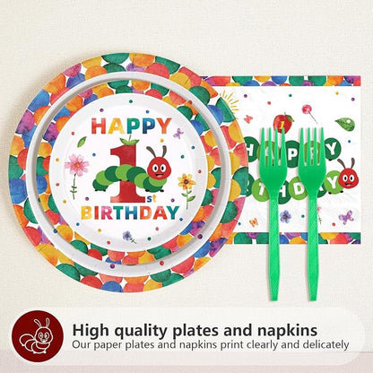 Grencian 200Pcs Caterpillar 1st Birthday Party Decorations, Serve 50 | A Hungry - Image 3
