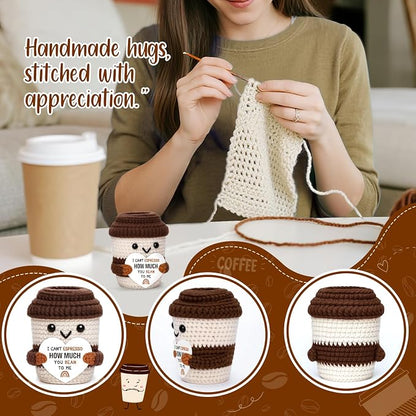 Crochet Coffee Cup Thank You Gift - Image 3