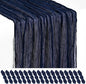 Showgeous 18 Pack Navy Blue Cheesecloth Table Runner, 17 x 108 Inches | Boho by Showgeous