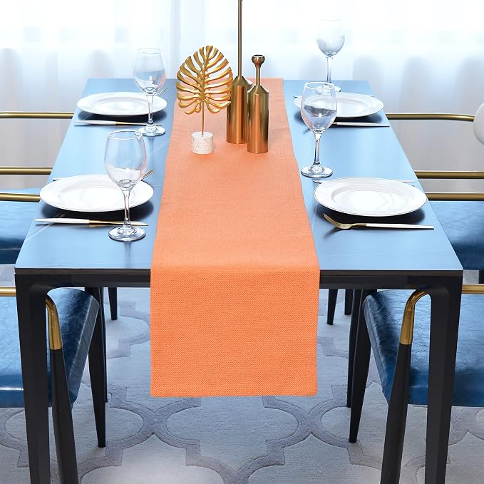 Soft Caddice Faux Linen Table Runner Cloth 2 Side - Image 2