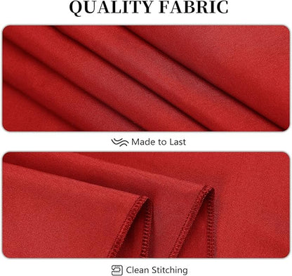 8 Pack Red Tablecloth 60 x 102 Inch Rectangular Valentine’s Day Table Cloth for 6 Foot Rectangle Tables, Wrinkle Resistant Washable Polyester Fabric Table Covers for Party Banquet Buffet and Camping
