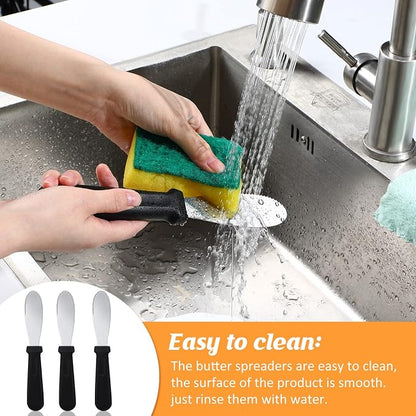 12 Pcs Butter Spreader Knives Wide Blade Stainless Steel Cheese Spreader Knife - Image 5