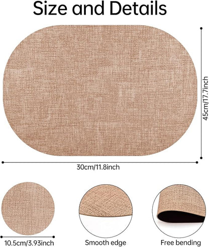 Faux Leather Placemats Set of 6 - Image 2