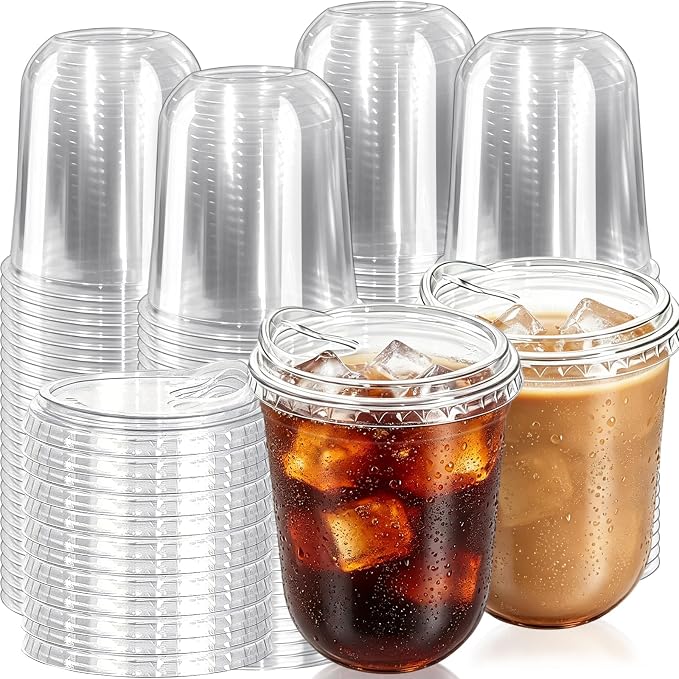 100 Sets 12 oz Clear Plastic Cups by Unknown