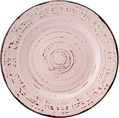 Pfaltzgraff Pink Trellis 12-Piece Dinnerware Set, Stoneware Plates and Bowls - Image 7