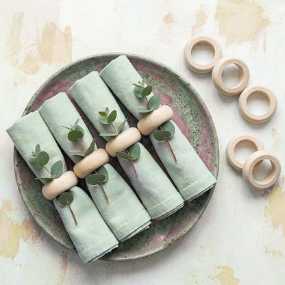 24 Pcs Wooden Napkin Rings Unfinished Wood Table Napkin Holders Farmhouse - Image 6