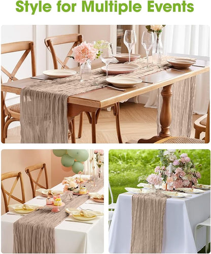 Pureegg 2-Pack Cheese Cloths Table Runner, Baby Shower, Wedding and Farmhouse - Image 8