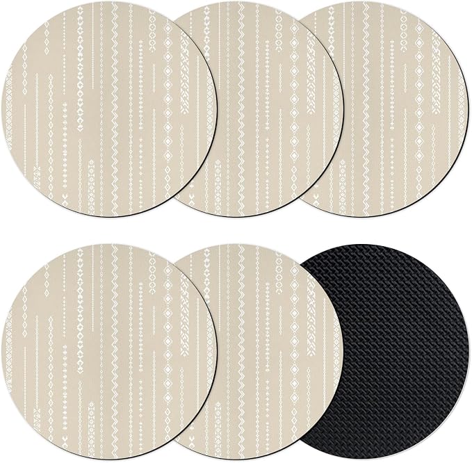 Modern Geometric Coasters Set of 6 Absorbent Coasters by Unknown