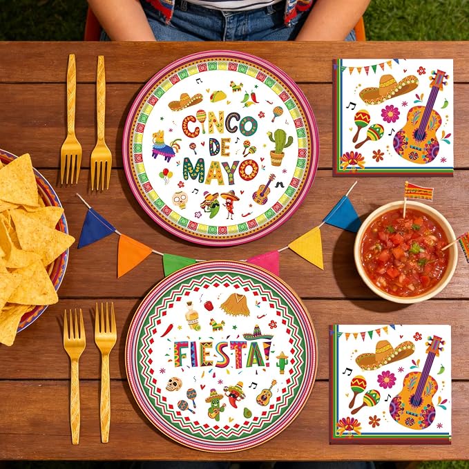 Rakuto Cinco De Mayo Party Decorations, Taco Theme Forks Birthday Decor - Image 6
