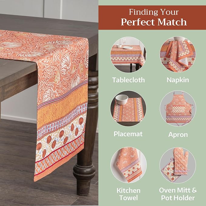 Maison d' Hermine Table Runner 100% Cotton 14.50" x 72" | Table Runners 72 - Image 6