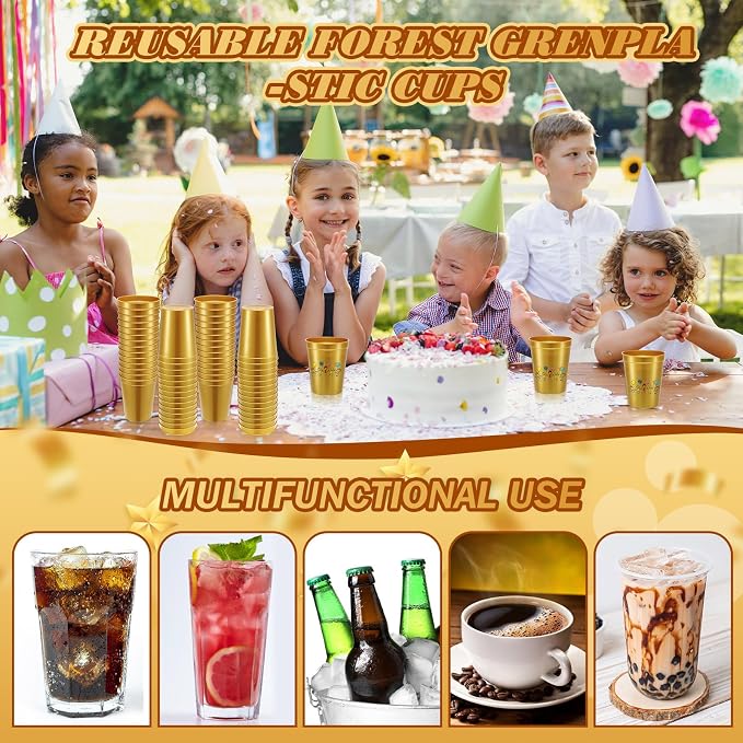 Yungyan 50 Pack 16 oz Stadium Cups Reusable Plastic Cups Blank Drink Stadium - Image 7