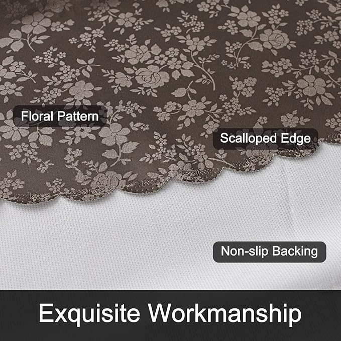 Smiry Rectangle Table Cloth, Waterproof Heavy Duty Vinyl Tablecloths, Wipeable Washable Table Cover for Kitchen and Dining Room (Coffee, 54" X 78")