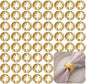 Set of 100 Napkin Rings Metal Gold Circular Napkin Ring, Napkin Rings Bulk by FCDECOR