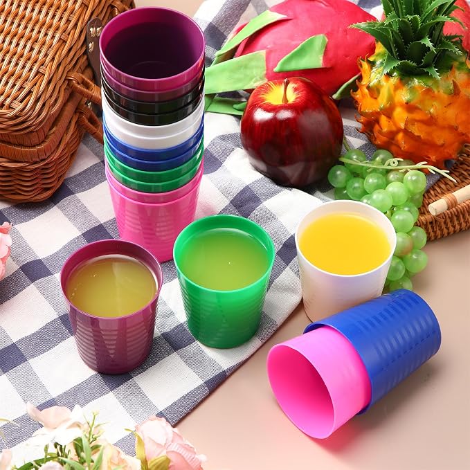 Eccliy 36 Pcs Kids Cups Bulk, 8 oz Plastic Toddler Drinking Cups Unbreakable - Image 3
