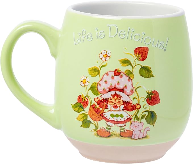 Silver Buffalo Strawberry Shortcake Custard, Clay Base Ceramic Mug, 16oz | Life - Image 2