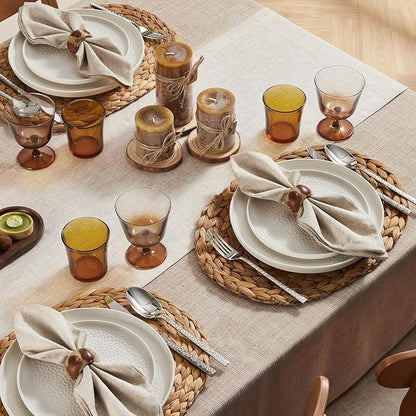 100% French Linen Table Runner 108", 210GSM Heavyweight Artisanry, Crease-Free - Image 3
