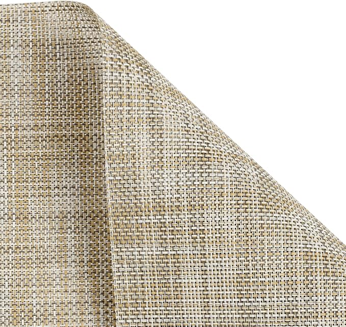 SHACOS Placemats Set of 4 Woven Vinyl Reversible Plastic Durable Place Mats - Image 5