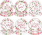 60 Pcs 7 Inch Baby Shower Paper Plates Girl Pink Floral Baby Shower Plates Decorations Sweet Tableware It's a Girl Party Supplies Favors for Gender Reveal Theme Party