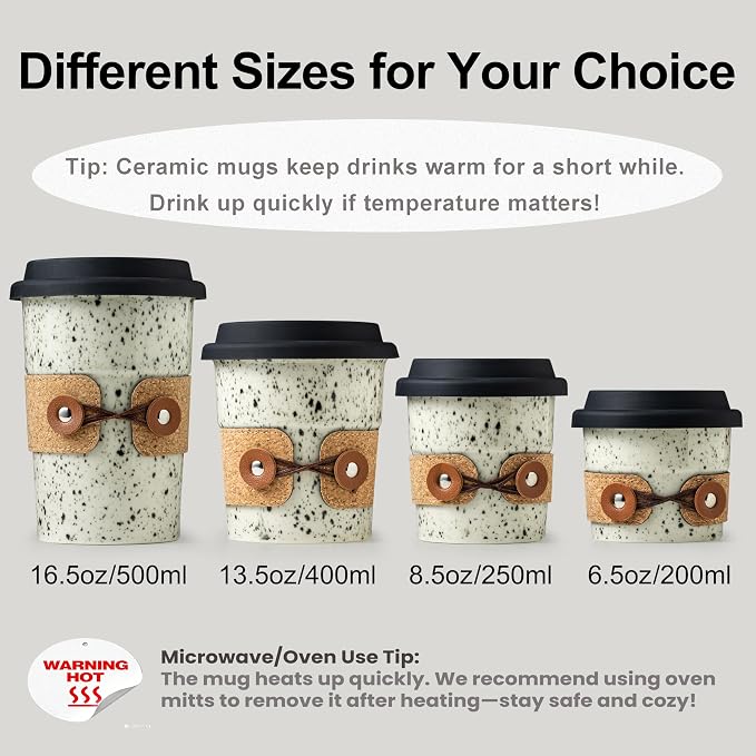 Ceramic Coffee Travel Mug Coffee Tumbler To Go Coffee Mug - Image 8