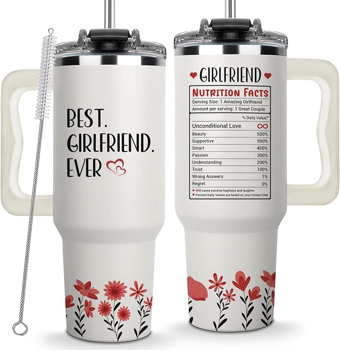 Best Girlfriend Ever Tumbler Cup 40 oz, Gift Girlfriend, Birthday Gift | by LIERIE8888