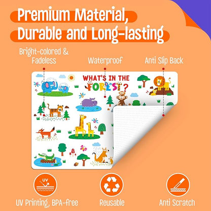 6 Pack Placemats for Kids, Non-Slip Washable, Reusable Placemat - Image 4