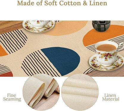 Abstract Mid Century Table Runner Sun Geometric Arch Minimalisted Modern Trendy - Image 5