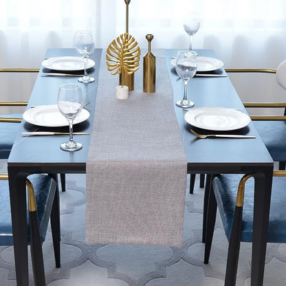 Dinning Table Runner Cloth 12 x 120 Inches Farmhouse Kitchen Coffee Burlap - Image 2