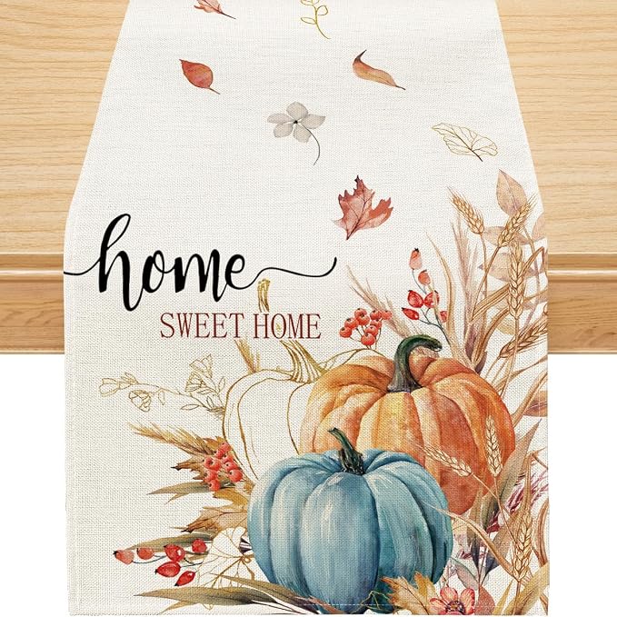 Siilues 220 GSM Fall Table Runner 13x120 Inch Home Party Decor | Watercolor by SiiluesOfficial