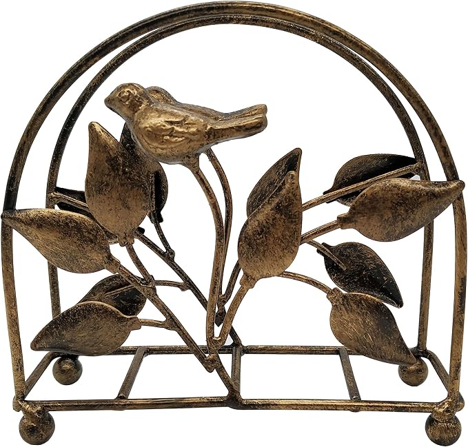 Cast Iron Bird & Tree Classic Napkin Holder/Tabletop Freestanding Tissue - Image 2
