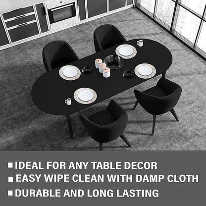 Dainty Home Foiled Granite Thick Cork Heat Resistant Dining Table Placemats Set of 2, 15" Round, Marbled Rose Gold - 2MC15RGO